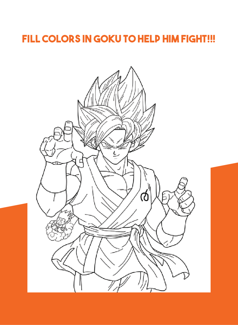 fill colors in goku to help him fight