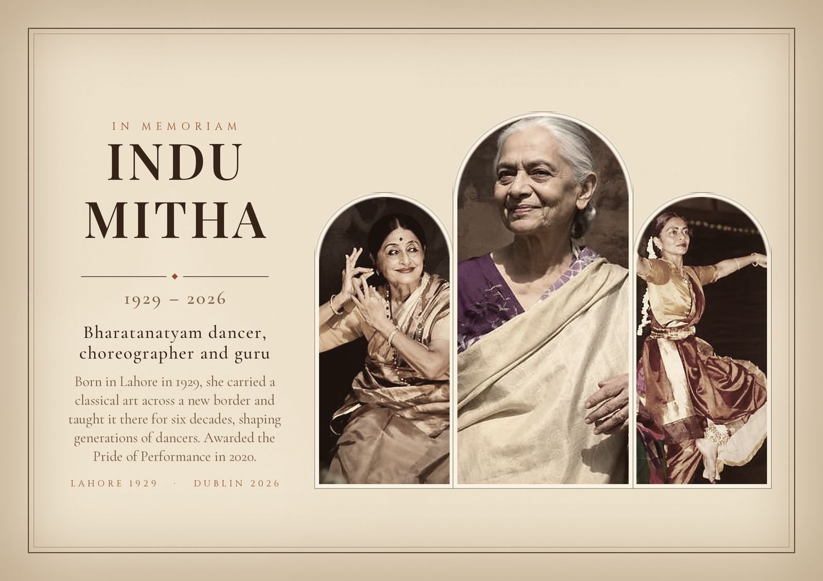 Indu Mitha: The Woman Who Gave Bharatanatyam a Place in Pakistan