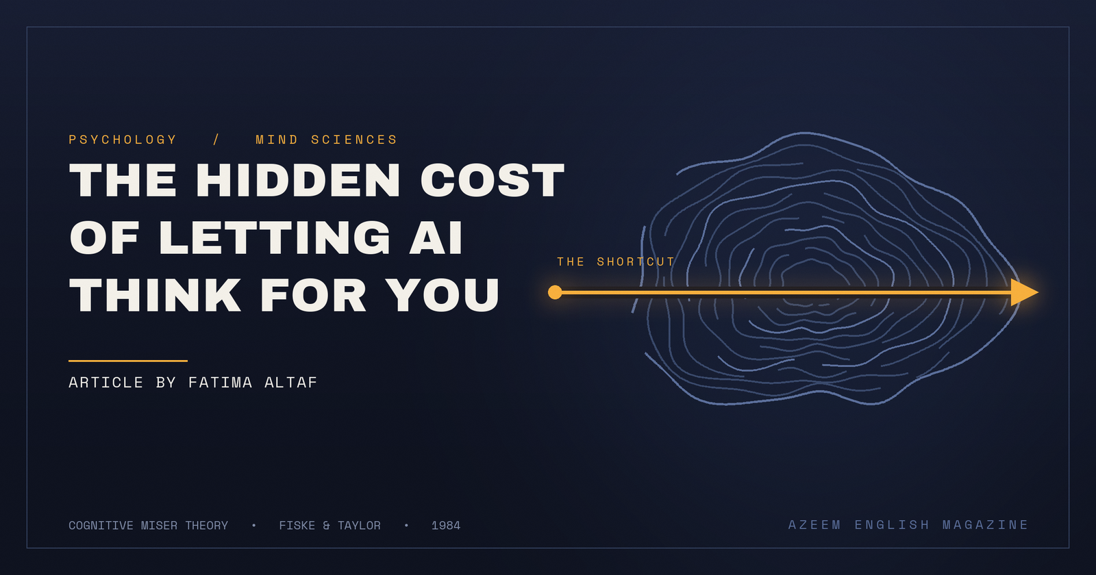 The Hidden Cost of Letting AI Think for You